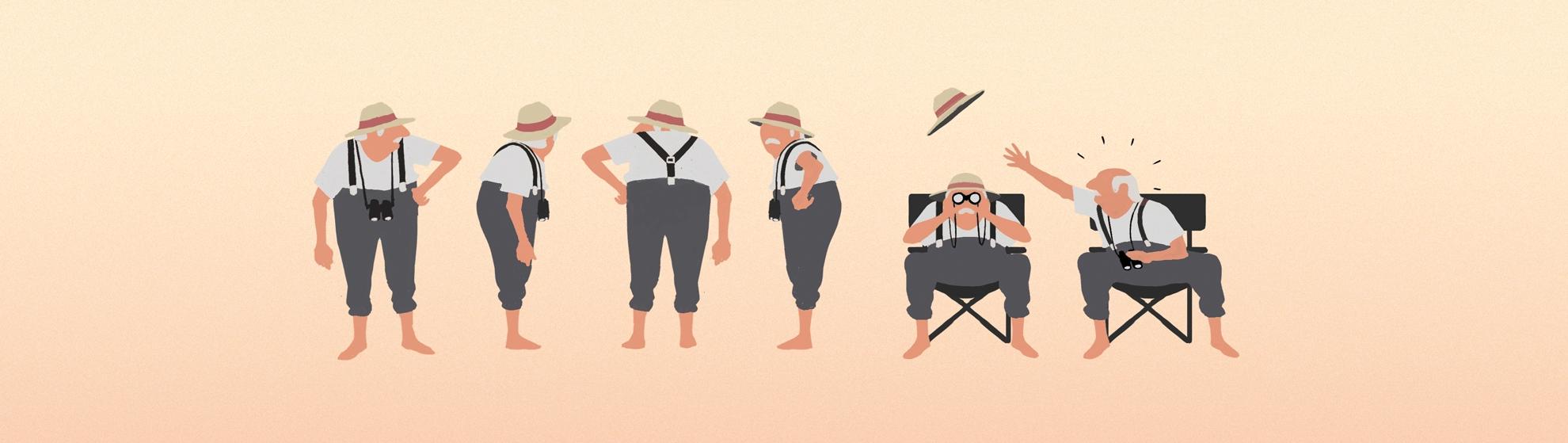 Character pose illustration sheet designed for the Summer Story film
