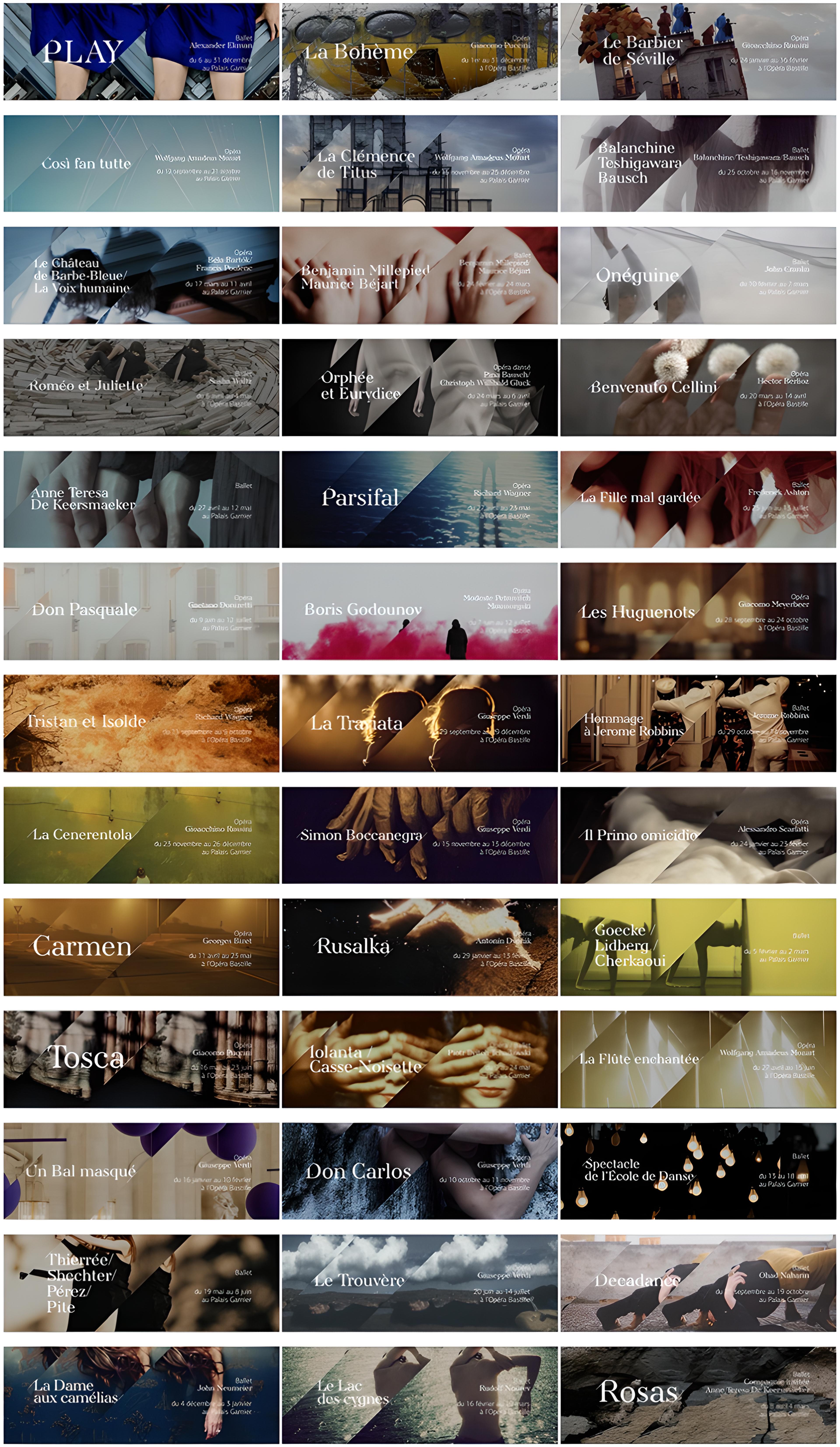 Title design for Opéra de Paris show presentation