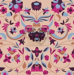 Elegant floral motif concept for a Chloé handbag design
