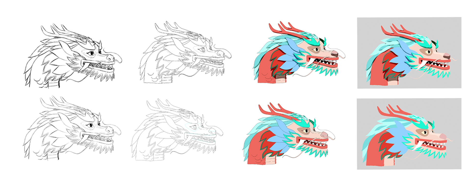 Dragon research illustration for Diptyque's Beijing special edition