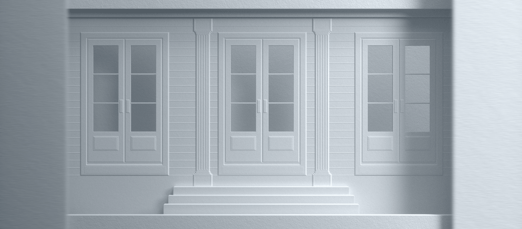 Conceptual invitation made from paper with architectural 3D elements for Lexus