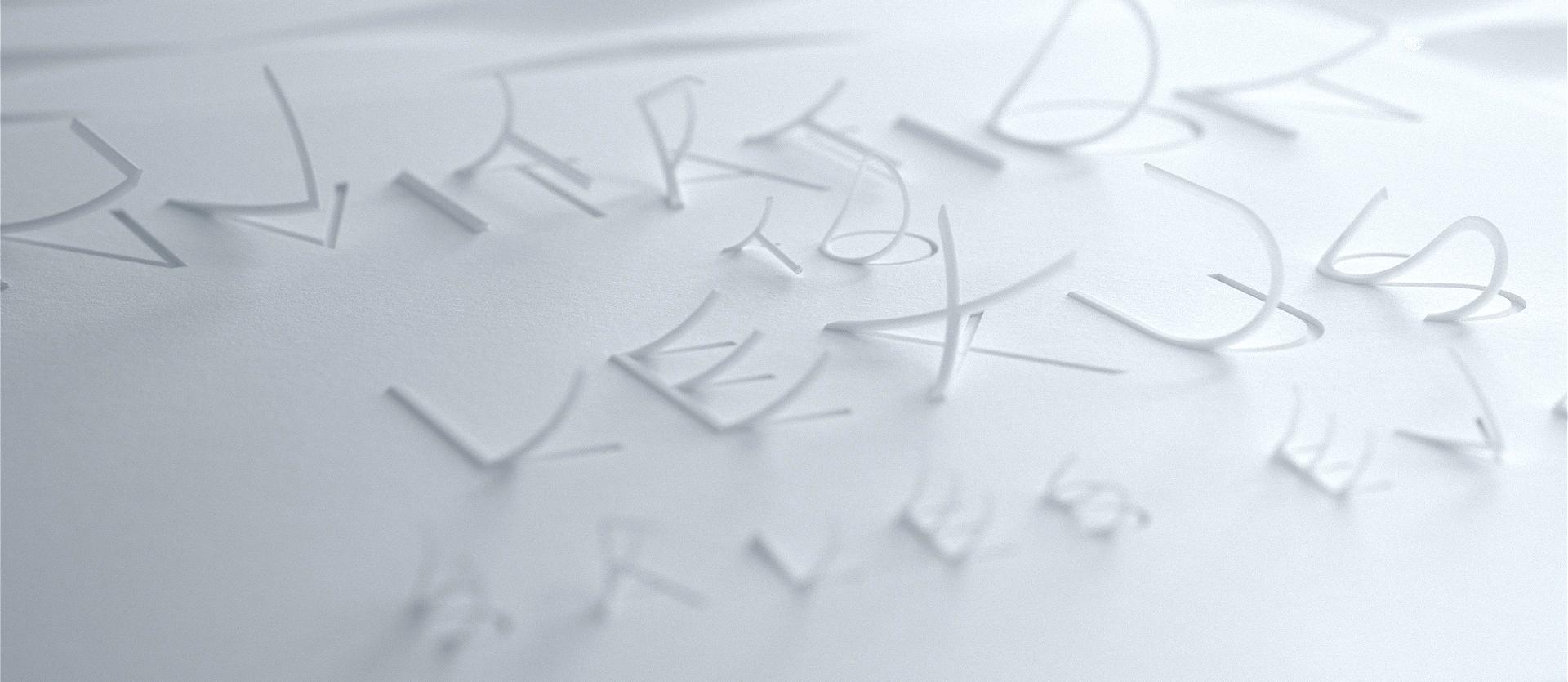 Paper letter rendered in 3D with textured details for Lexus invitation private sale project