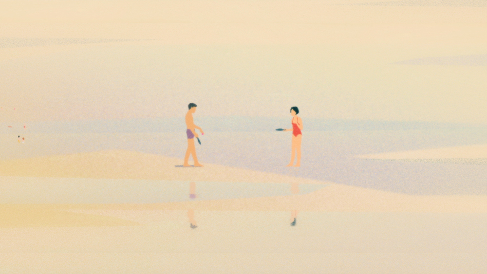 summer story parallel studio animation illustration beach motion design game raquette